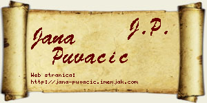 Jana Puvačić vizit kartica